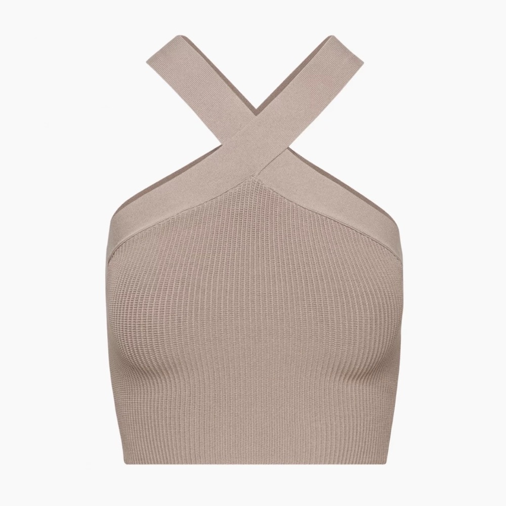 Babaton Sculpt Knit Criss Cross Cropped Tank